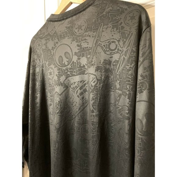 Star Wars T Shirt Men’s Sz XL All Over Print‎ Black Long Sleeve - Picture 6 of 6